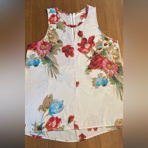 Floral sleeveless blouse